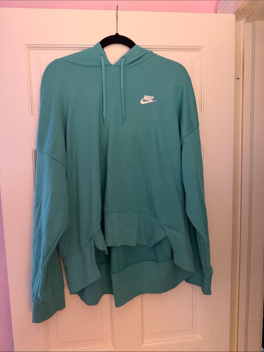 Nike Teal Pullover Hoodie with White Swoosh